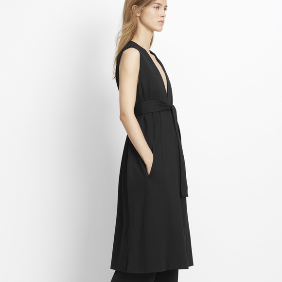 Vince Wrap Vest in Black XS - Picture 3 of 7